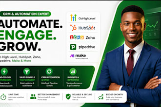 integrate hubspot sutomation zapier make gohighlevel zohocrm hubspotcrm