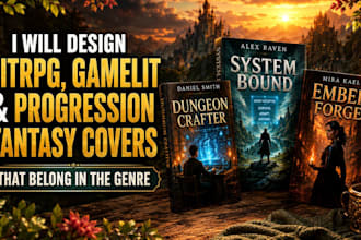 design your litrpg, gamelit, or progression fantasy book cover