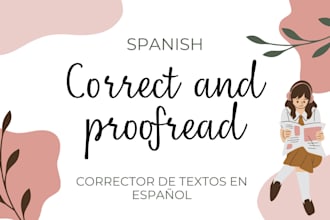 proofread and correct your texts in spanish