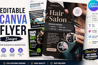 design an editable canva flyer for your business or promotion