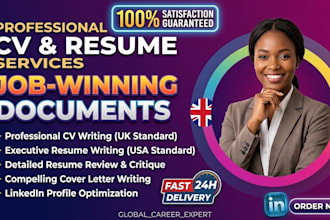 write, proofread your CV, review resume, cover letter, UK, USA, linkden profile