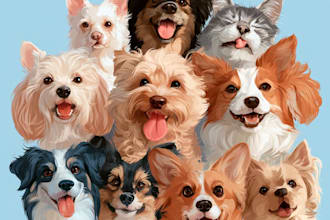 draw a caricature of your dog cat or other pet