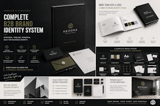 design a complete b2b brand identity system with style guide and templates
