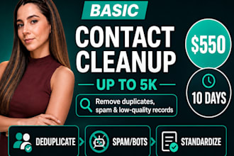 clean and deduplicate your CRM contact database