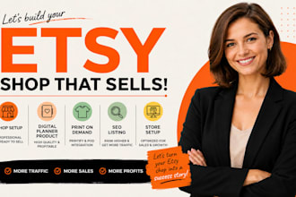 etsy shop setup digital planner product print on demand SEO listing store setup