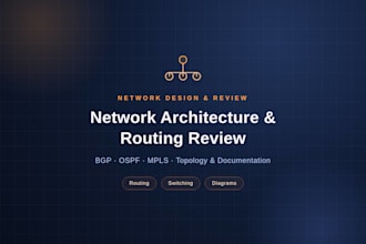 review or design your bgp ospf or mpls network architecture