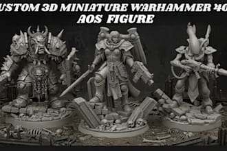 sculpt custom 3d warhammer 40k aos tabletop miniature stl for 3d printing