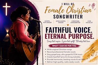 be female christian songwriter gospel pop singer afro gospel christian song ccm