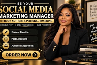 be your social media marketing manager for book author and personal branding SMM