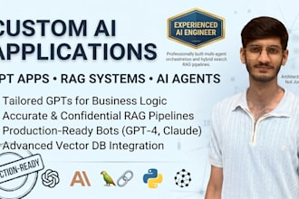 build customized gpt apps, rag systems, ai apps and connect to gpt,claude