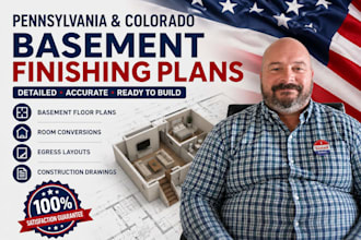 draw pennsylvania and colorado basement finishing plans