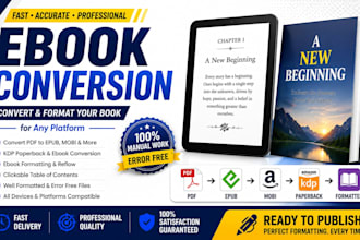 do ebook conversion PDF to epub, kpf microsoft word document ebook formatting