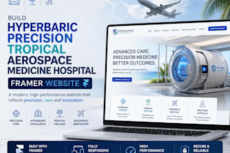 build hyperbaric precision tropical aerospace  medicine hospital framer website