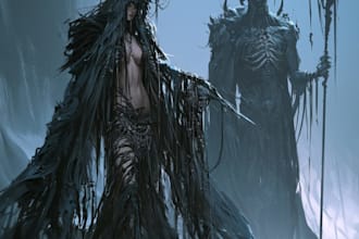 horror dark fantasy female male character