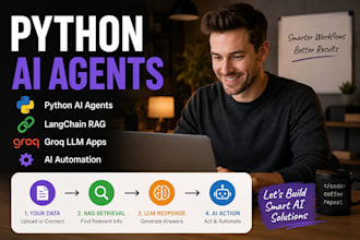 develop python ai agents langchain rag n8n chatbot llm apps ai automation