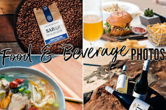shoot in studio, styled food and beverage photos