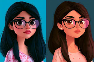 create cartoon style portrait