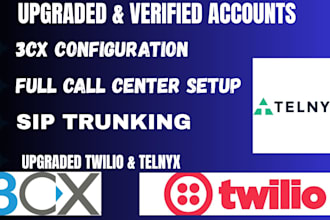 setup and configure 3cx pbx, sip trunk, and call center IVR