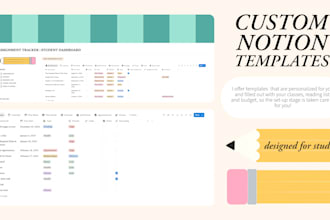 create a fully customized notion dashboard for students