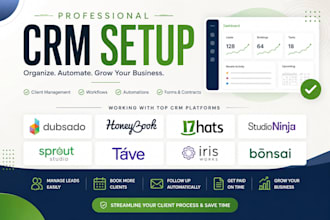 setup dubsado honeybook studio ninja 17hats tave  bonsai sprout studio CRM