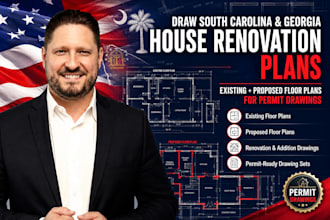 draw south carolina georgia existing and proposed floor plans house renovation