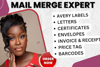 mail merge mailing labels, letters, invitations, envelopes