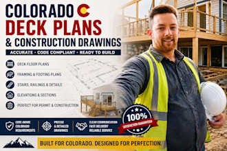 draw colorado deck plans and residential construction drawings
