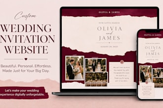 design quinceanera wedding or birthday rsvp invitation website in canva or knot