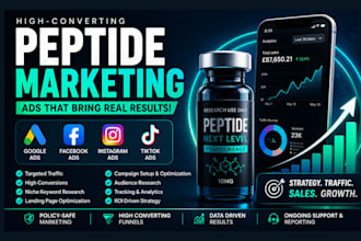 run peptide ads on google peptide facebook ads, ig, tiktok do peptide marketing