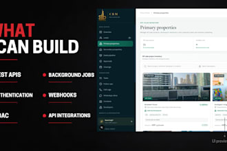 develop ruby on rails rest API backend and integrations