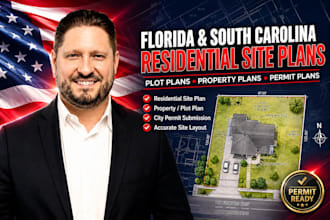 draw florida south carolina residential site plan plot plan property plan fr cty