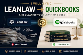 sync leanlaw with quickbooks and clean up your law firm bookkeping