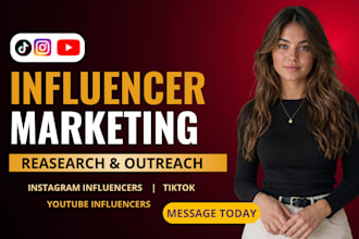 do micro influencer research, instagram outreach for youtube tiktok influencers
