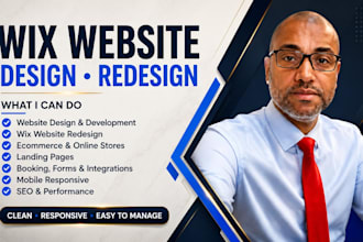design or redesign wix website and develop your wix website