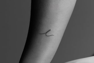 do floral and minimalist tattoo design