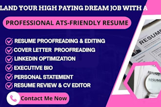 proofread, edit, and enhance your resume and cover letter