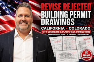 revise california colorado rejected building permit drawings correct citycomment