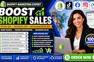 boost shopify sales shopify marketing tiktok ads facebook and instagram meta