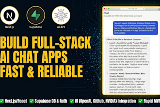build a full stack ai chat app with next js and supabase