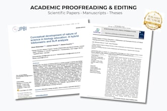 proofread and edit your academic manuscript or scientific paper