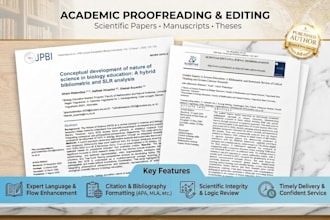 proofread and edit your academic manuscript or scientific paper