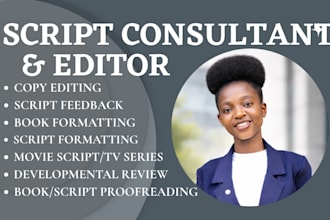copy edit proofread novel format books screenplay movie script logline synopsis