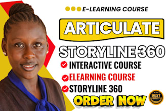 design an interactive elearning course in articulate storyline 360, ispring,