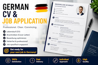 writte or improve your german CV and your job application