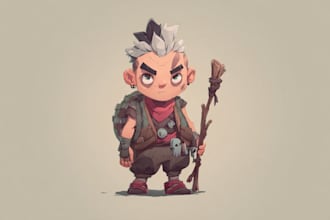 draw 2d game character or 2d game character