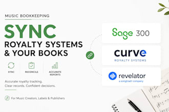 sync sage 300 curve royalty systems and revelator royalty for music bookkeeping