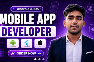 develop custom flutter app with backend for android ios and web