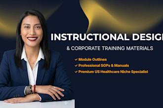 be your instructional designer for corporate training