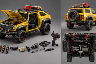create 3d car models, vehicle modeling, game ready, low poly and rendering