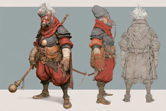 draw character design or character